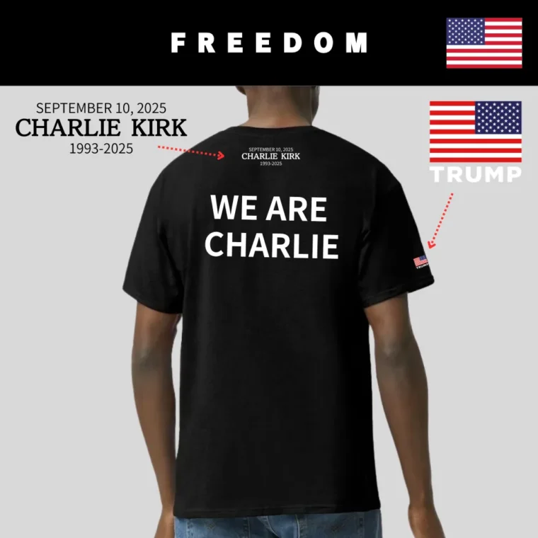 [Charlie Kirk] FREEDOM Tシャツ[黒] - 画像 (3)