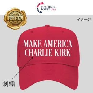 【米国発送】[Charlie Kirk] MAKE AMERICA CHARLIE KIRK 公式ハット[赤/白]