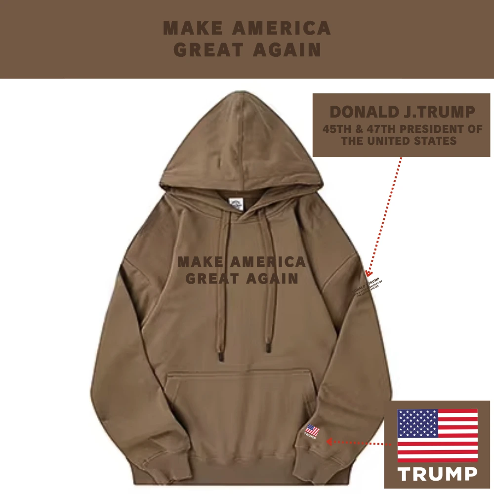 [MAGA 2025]ヘビーウェイトコットン100%パーカー[コーヒー]