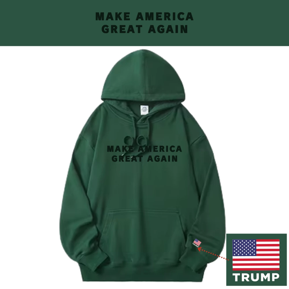 [MAGA 2025]ヘビーウェイトコットン100%パーカー[緑]