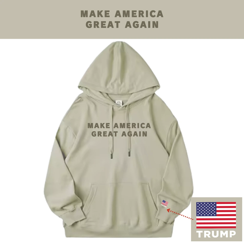 [MAGA 2025]ヘビーウェイトコットン100%パーカー[サンドベージュ]