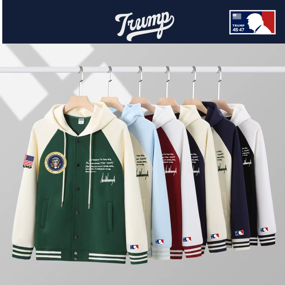 [Team TRUMP]スタジャンタイプスナップパーカー[クリーム/ネイビー][WHHJ-01] - 画像 (3)