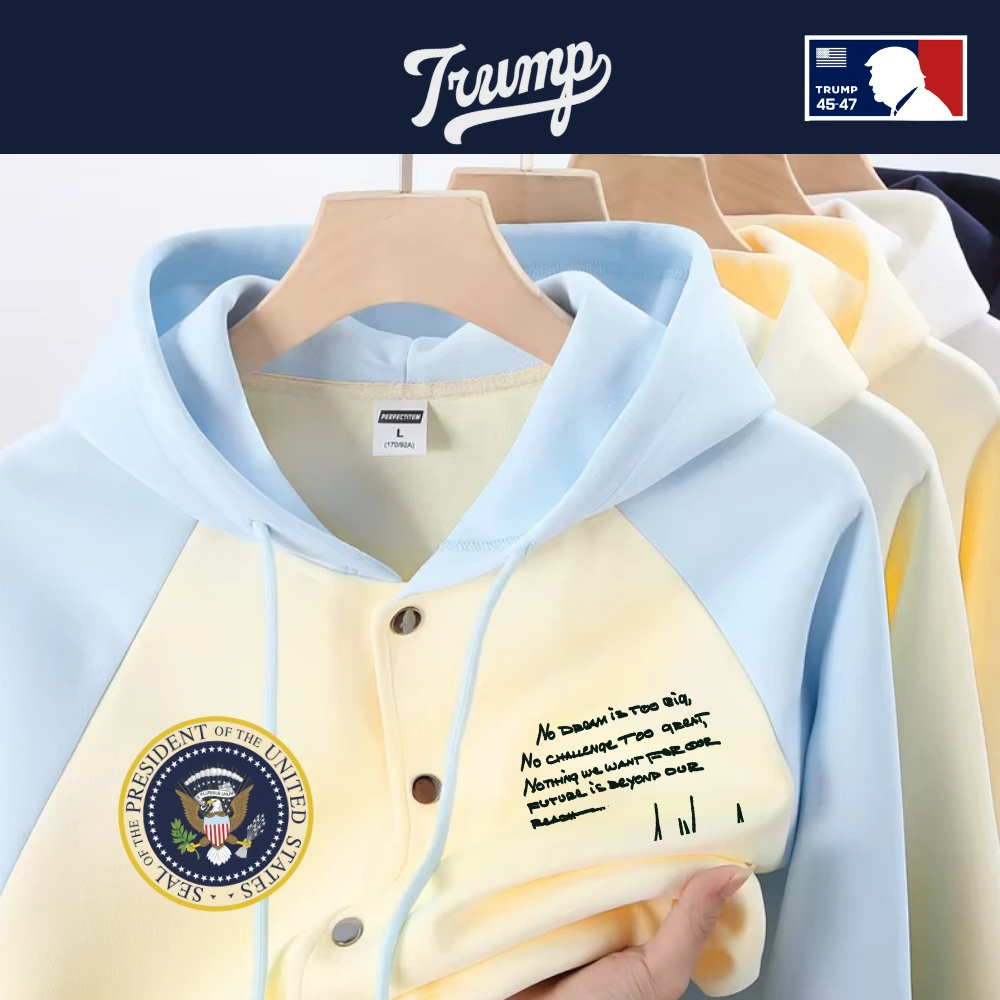 [Team TRUMP]スタジャンタイプスナップパーカー[クリーム/ネイビー][WHHJ-01] - 画像 (4)