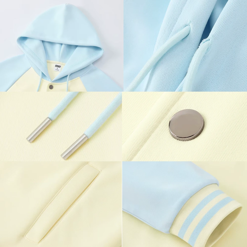 [Team TRUMP]スタジャンタイプスナップパーカー[クリーム/ネイビー][WHHJ-01] - 画像 (5)