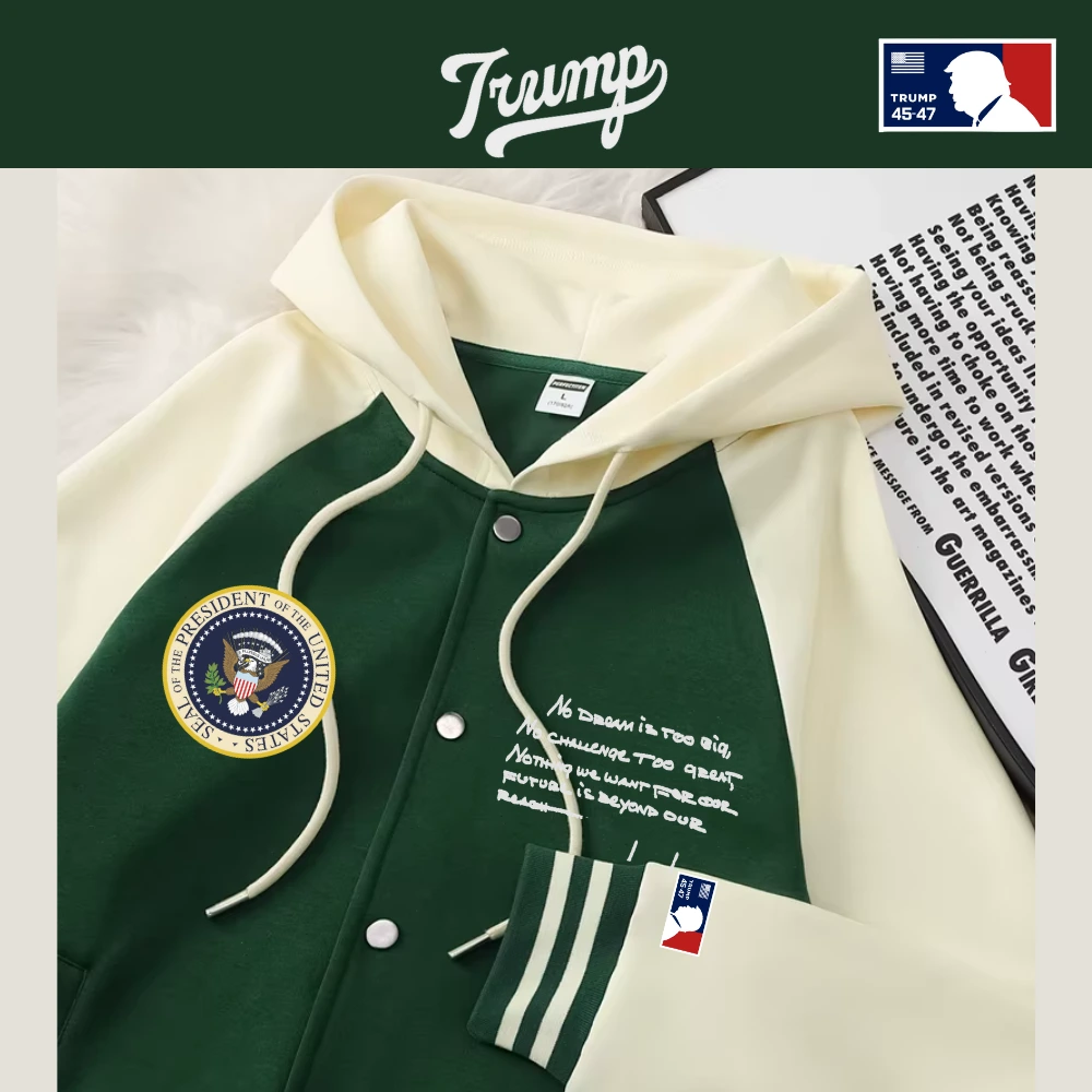 [Team TRUMP]スタジャンタイプスナップパーカー[クリーム/ネイビー][WHHJ-01] - 画像 (6)