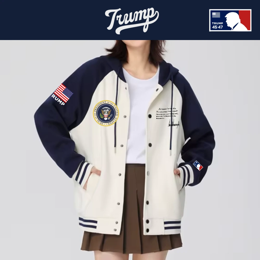 [Team TRUMP]スタジャンタイプスナップパーカー[クリーム/ネイビー][WHHJ-01] - 画像 (8)