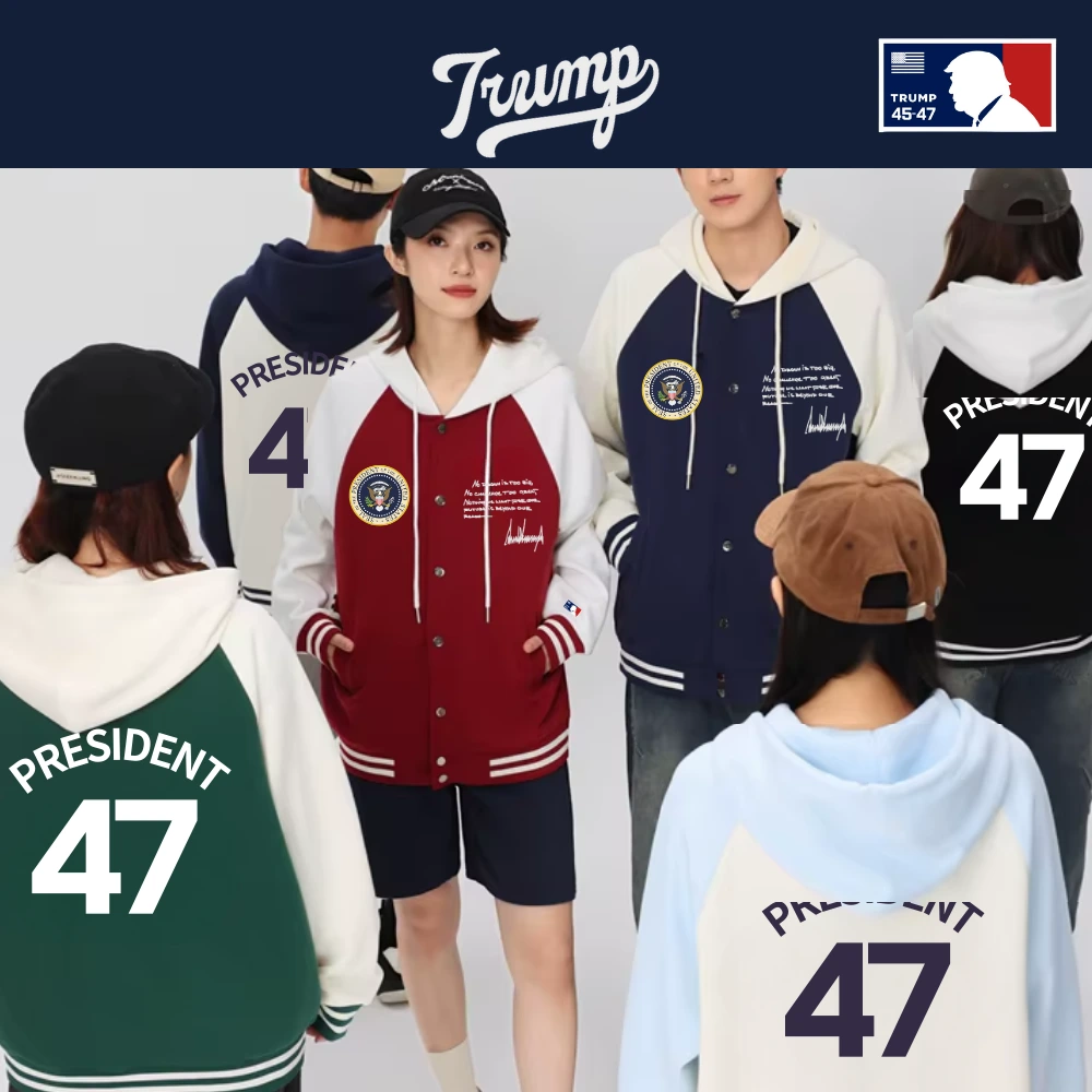 [Team TRUMP]スタジャンタイプスナップパーカー[クリーム/ネイビー][WHHJ-01] - 画像 (10)