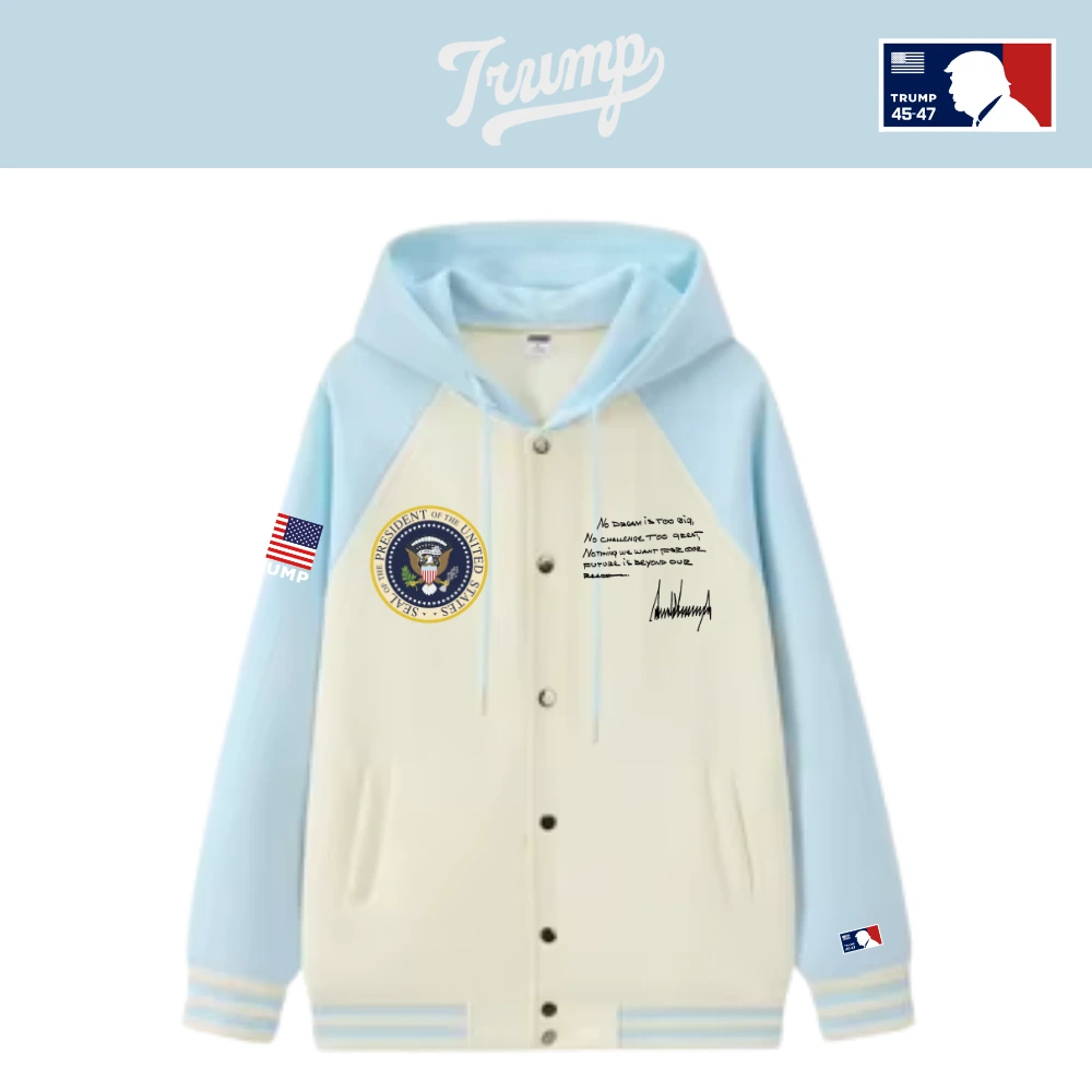 [Team TRUMP]スタジャンタイプスナップパーカー[クリーム/水色][WHHJ-01]