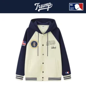 [Team TRUMP]スタジャンタイプスナップパーカー[クリーム/ネイビー][WHHJ-01]