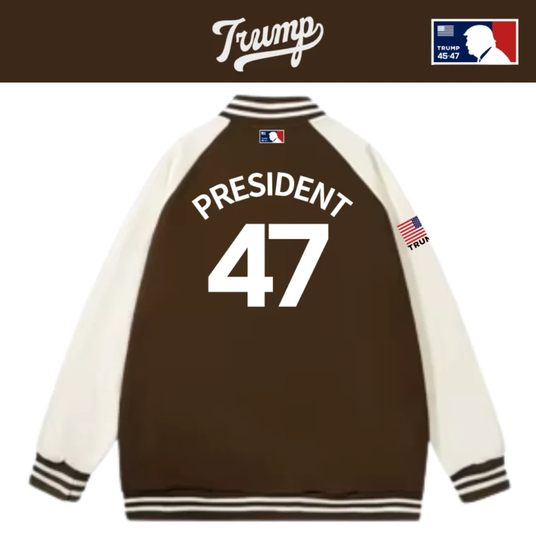 Team TRUMP]スタジャンタイプスナップジャケット[ブラウン][WHHJ-02 