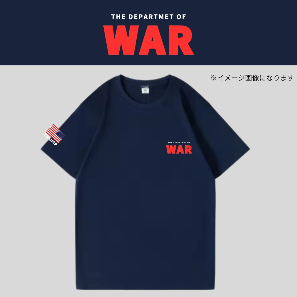 [TRUMP CLASS]米国戦争省ロゴTシャツ[ネイビー][DWTE-01]
