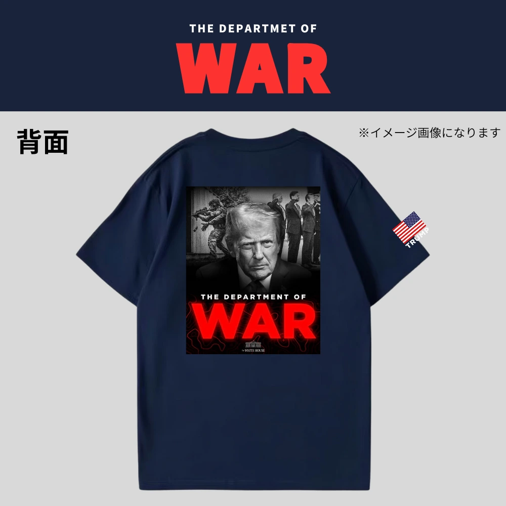 [TRUMP CLASS]米国戦争省ロゴTシャツ[ネイビー][DWTE-01] - 画像 (4)