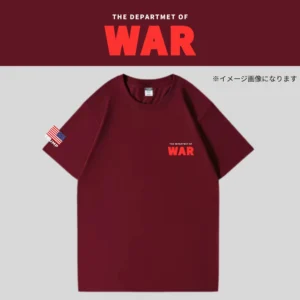 [TRUMP CLASS]米国戦争省ロゴTシャツ[ワインレッド][DWTE-01]