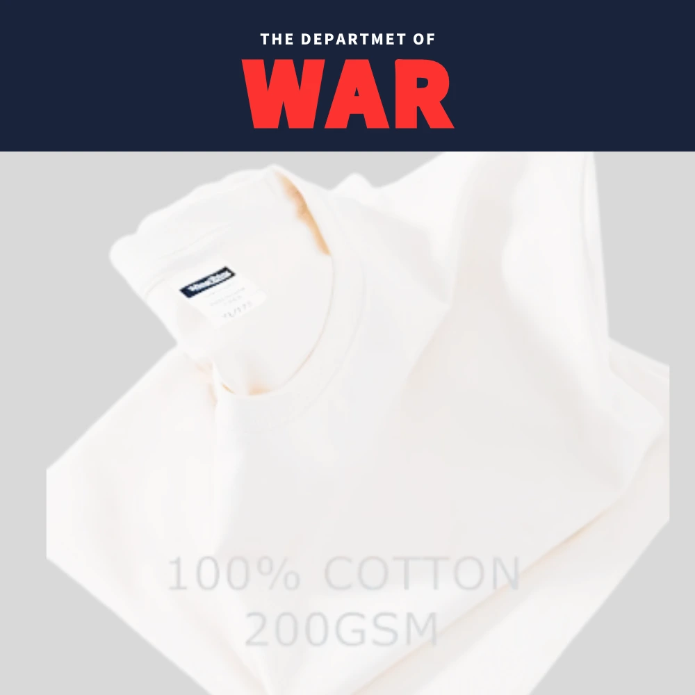[TRUMP CLASS]米国戦争省ロゴTシャツ[白][DWTE-01] - 画像 (4)