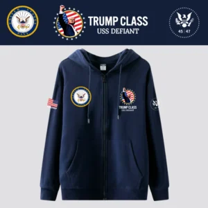 [TRUMP CLASS]トランプ級戦艦ロゴジップアップパーカー[ネイビー][TCZH-01]