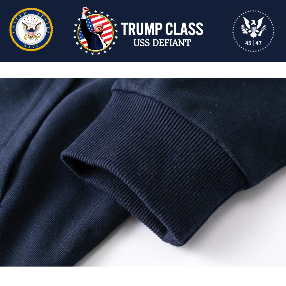 [TRUMP CLASS]トランプ級戦艦ロゴジップアップパーカー[白][TCZH-01] - 画像 (6)