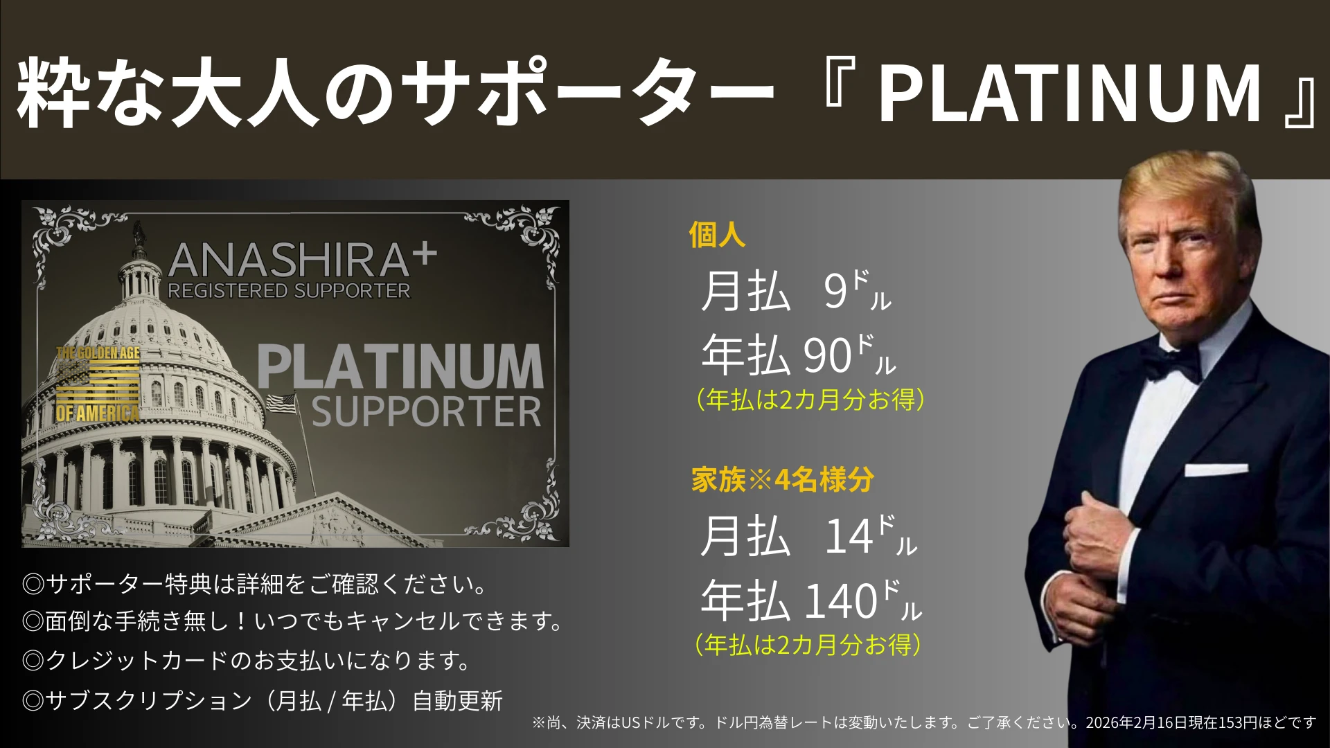 あなたの知らないアメリカニュース[プラチナサポーター][個人][年払い]