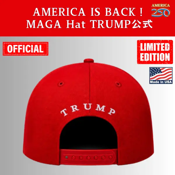 【米国発送】TRUMP公式 MAGA ハット[America is Back][赤/白][ABHT-01] - 画像 (4)