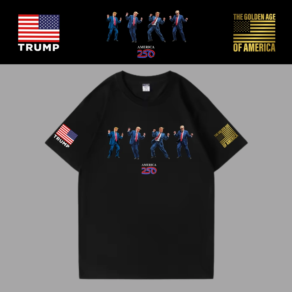 [米国独立記念日250年]USAロゴTシャツ[黒][USTE-06]