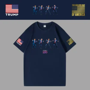 [米国独立記念日250年]USAロゴTシャツ[ネイビー][USTE-06]