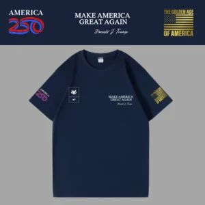 [米国独立記念日250年]USAロゴTシャツ[ネイビー][USTE-08]
