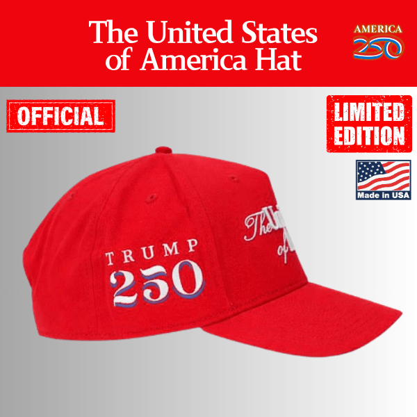 【米国発送】TRUMP公式 MAGA ハット[The United States of America][赤][USHT-01] - 画像 (2)