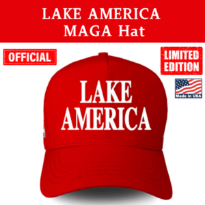 【米国発送】TRUMP公式 MAGA ハット[LAKE AMERICA][赤][LAHT-01]